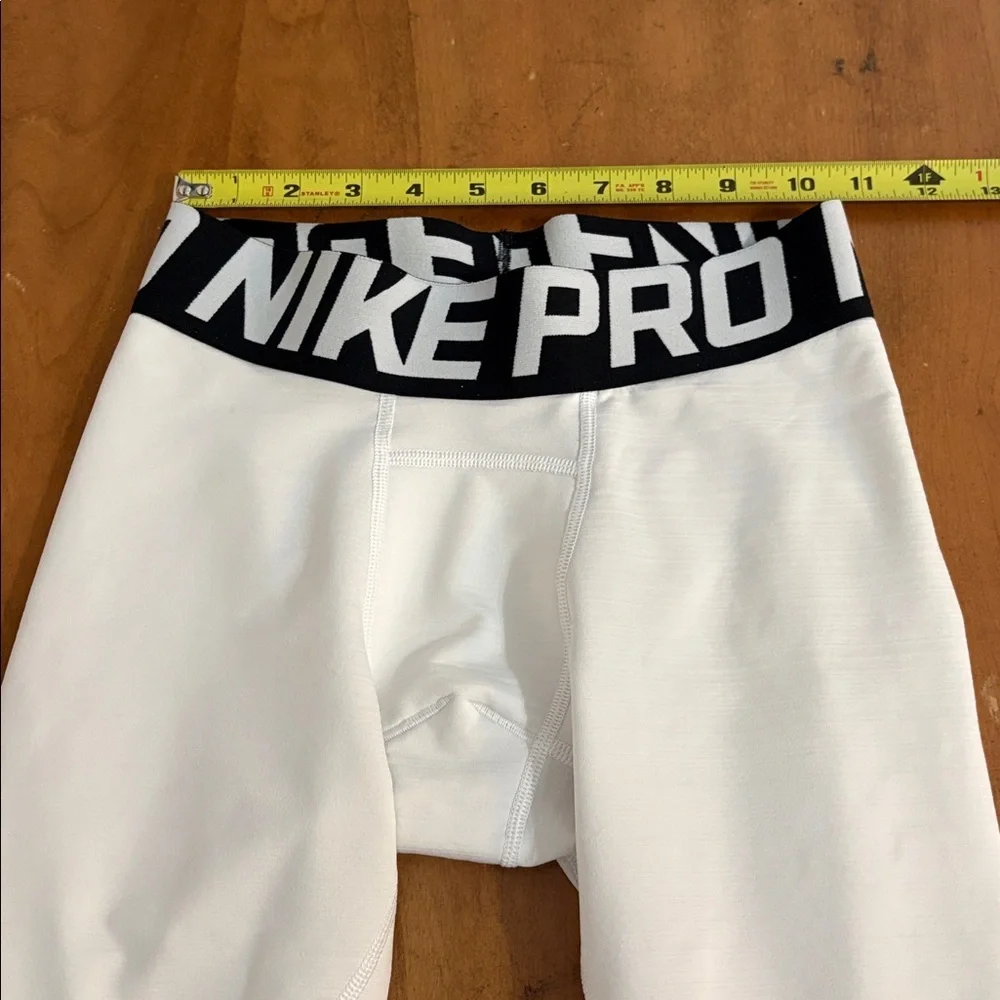 Nike Pro Dri Fit Kids White Compression Pants Size Large
